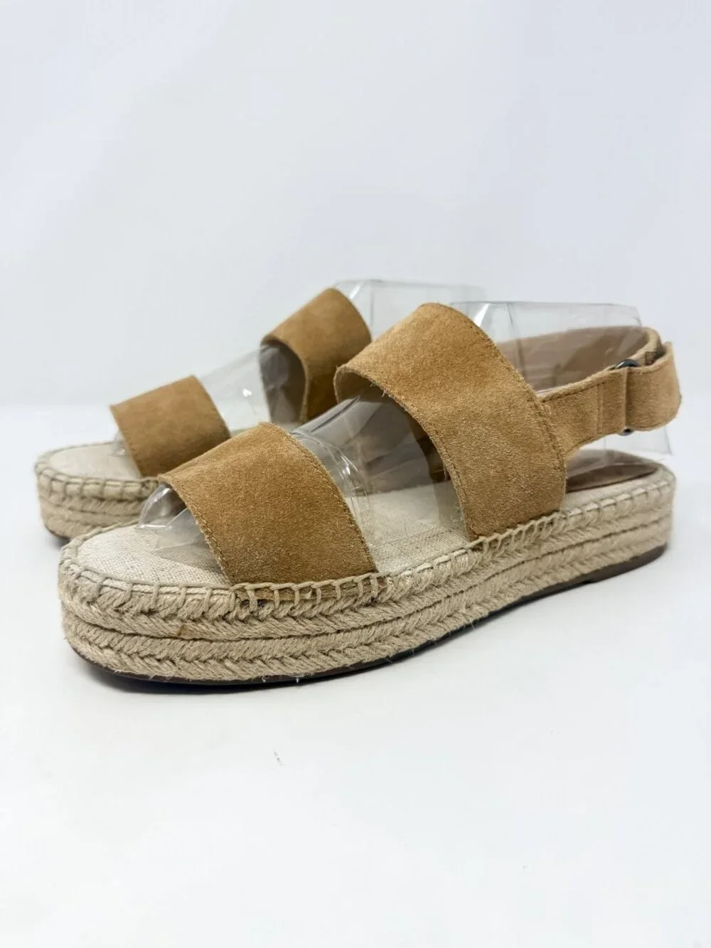 Splendid Aubrey Suede Espadrille Sandals Women's 7 Tan Slingback 1.5